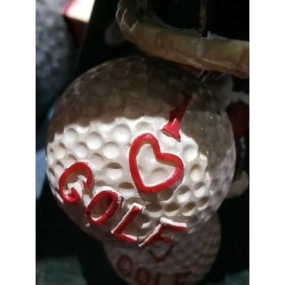 Polystone Ornament Golfing Santa "I Love Golf" Ornament - Picture 3 of 5